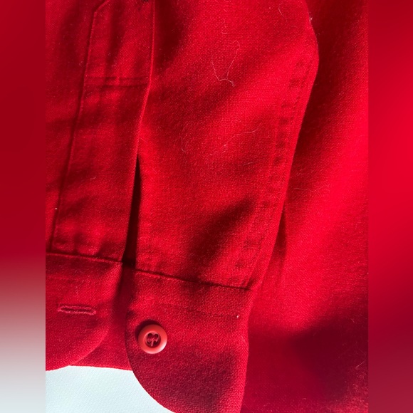 Pendleton  Red Button-Up Wool Shirt Jacket - Picture 3 of 5